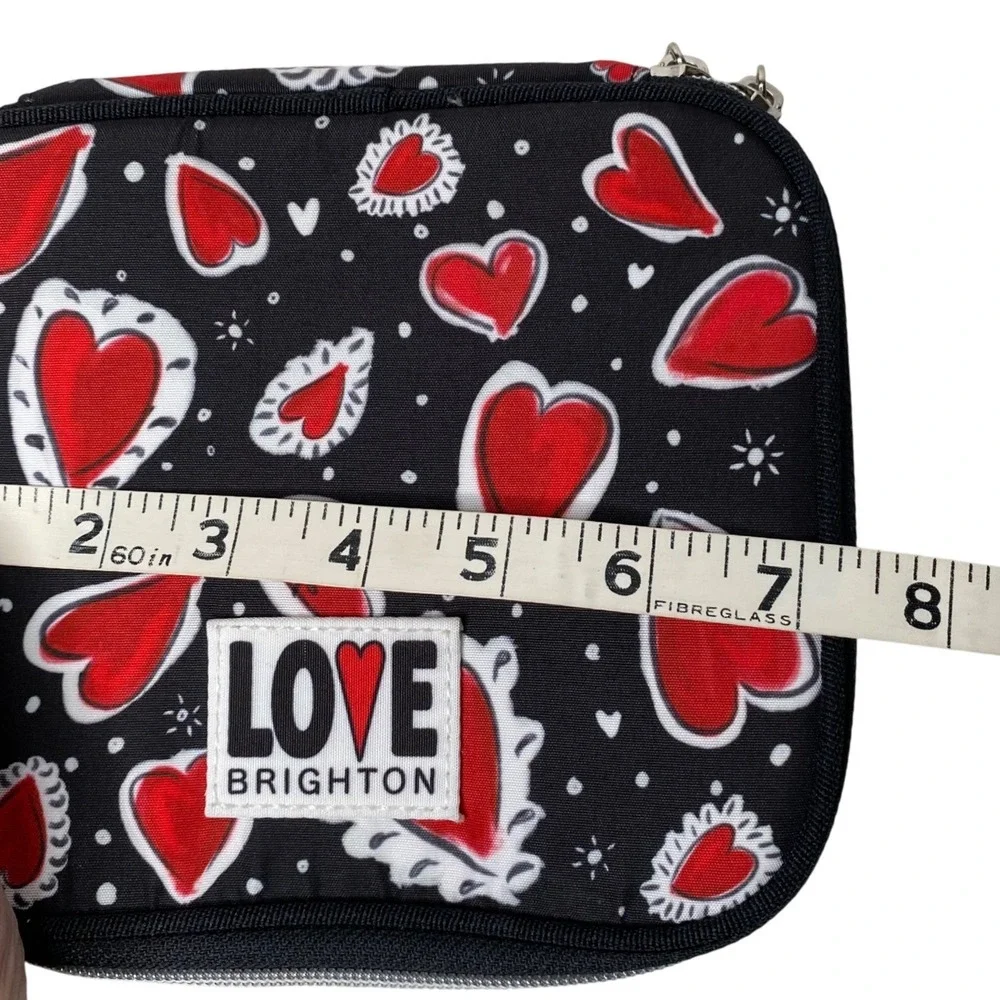 Love‎ Brighton Hearts A Flutter Jewelry Case Travel Bag Black Red
